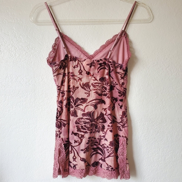 Y2K Velvety Floral Spaghetti Strap Tank Top - Picture 8 of 9